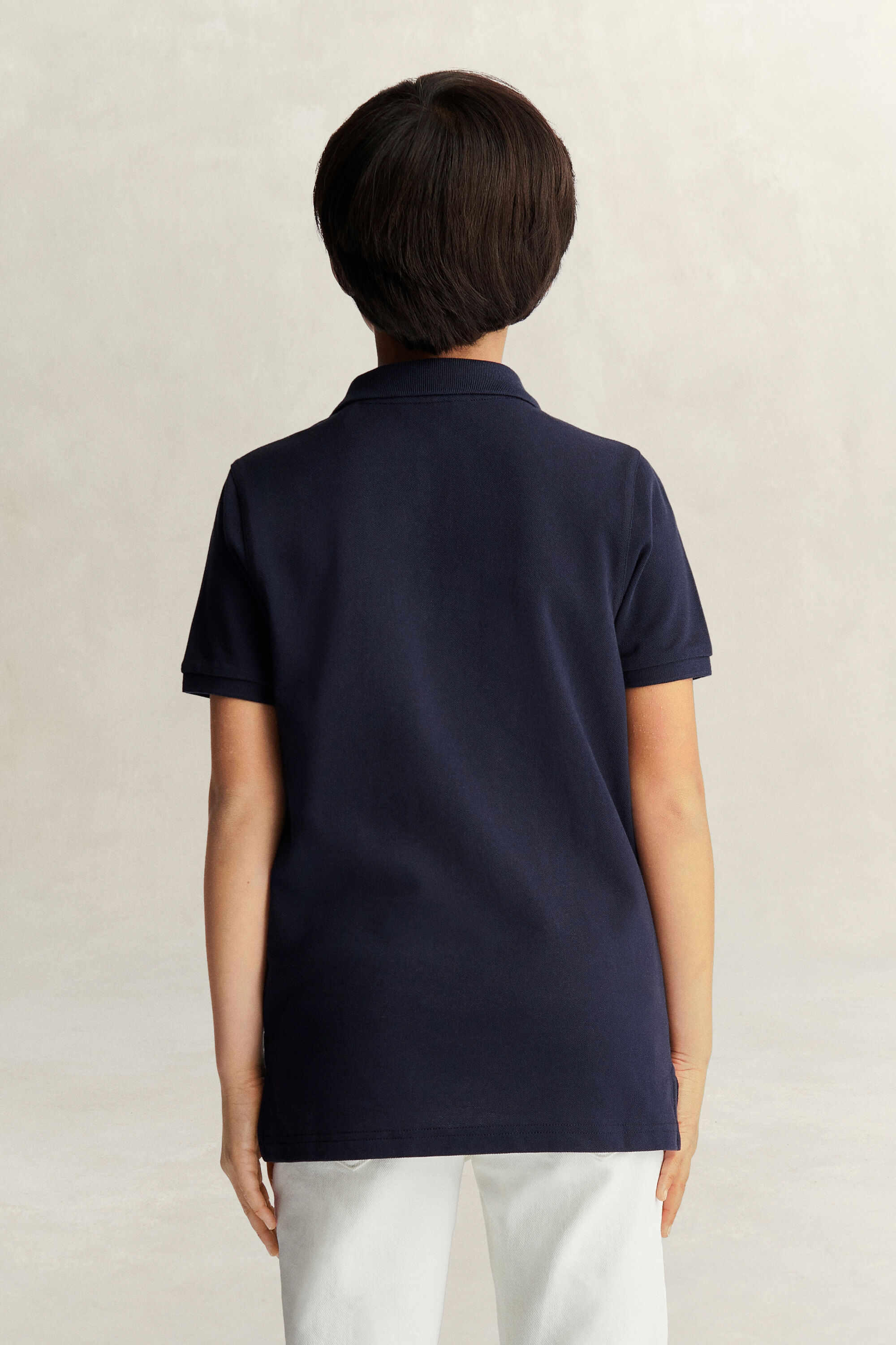 Polo en coton piqué Shield Ado