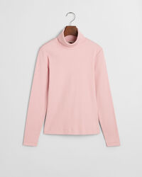 Haut col roulé côtelé à manches longues