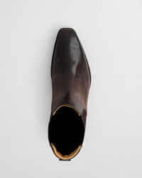 Bottines en cuir effet croco Bassotte