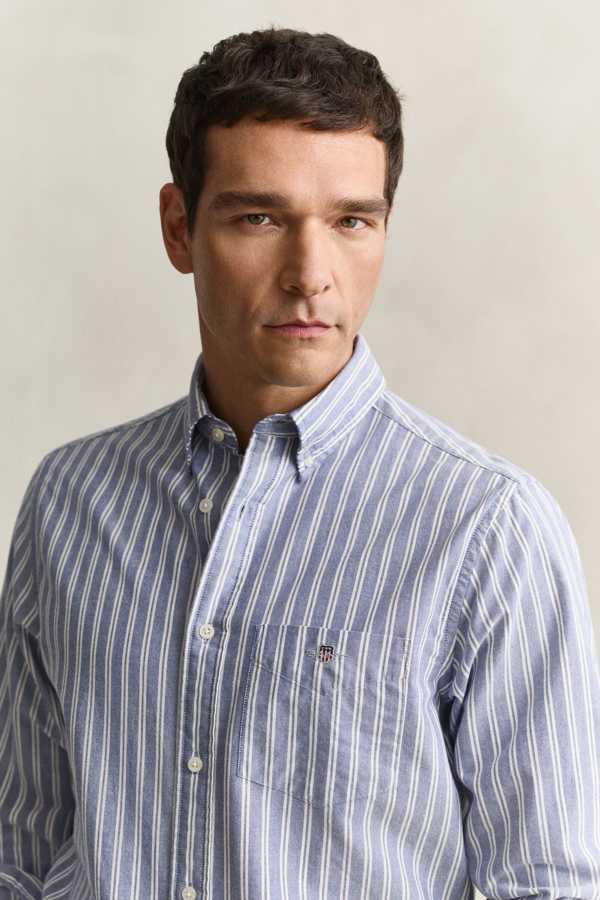 Chemise en coton Oxford classique à rayures