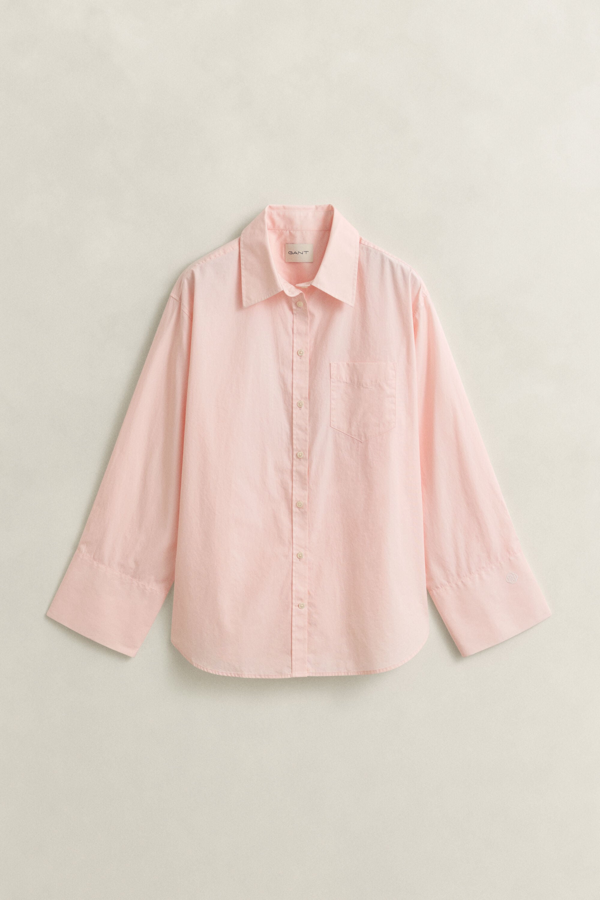 Chemise classique à manches larges en popeline