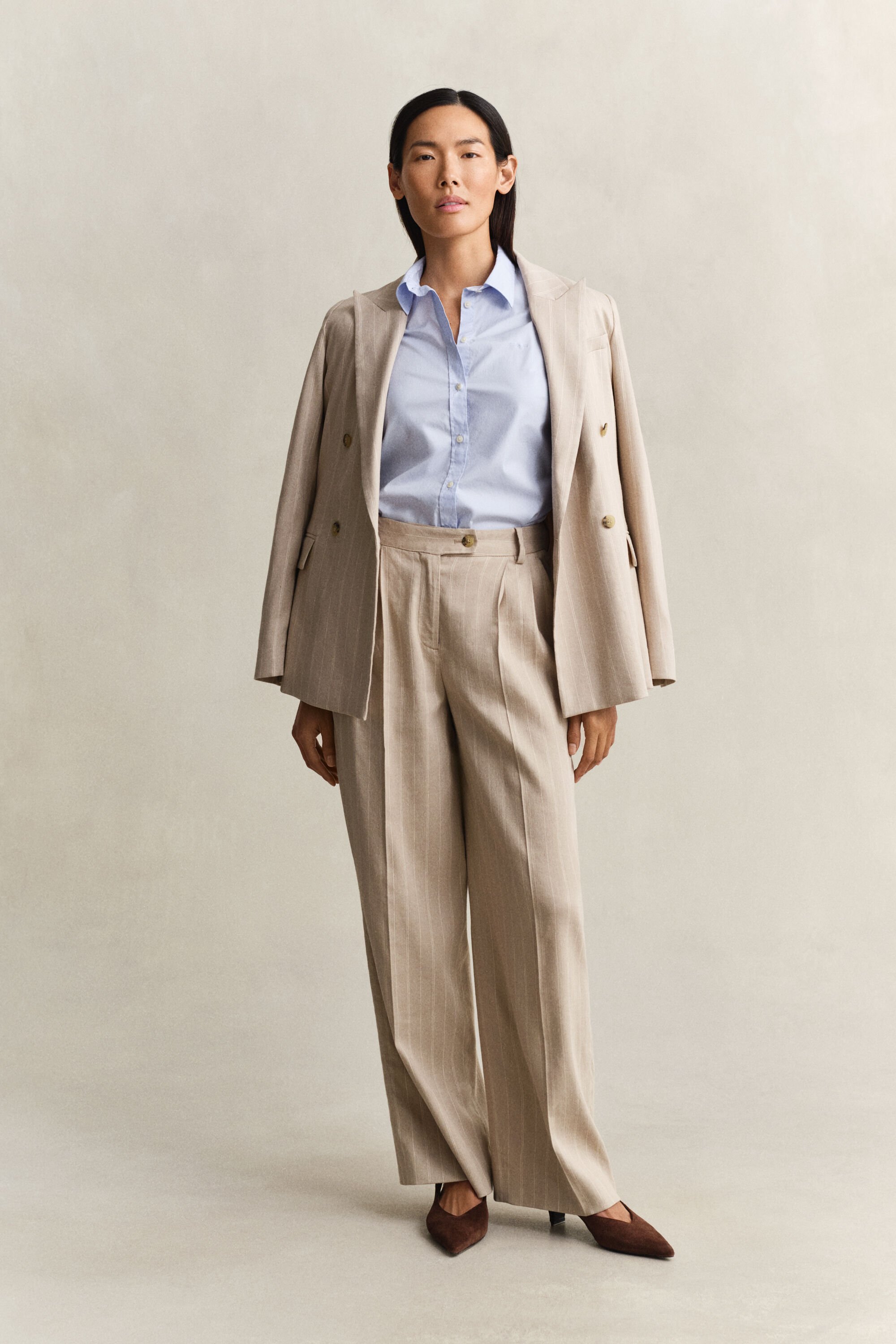 Chemise coupe slim en popeline