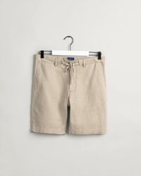 Short relaxed fit en lin avec cordon de serrage