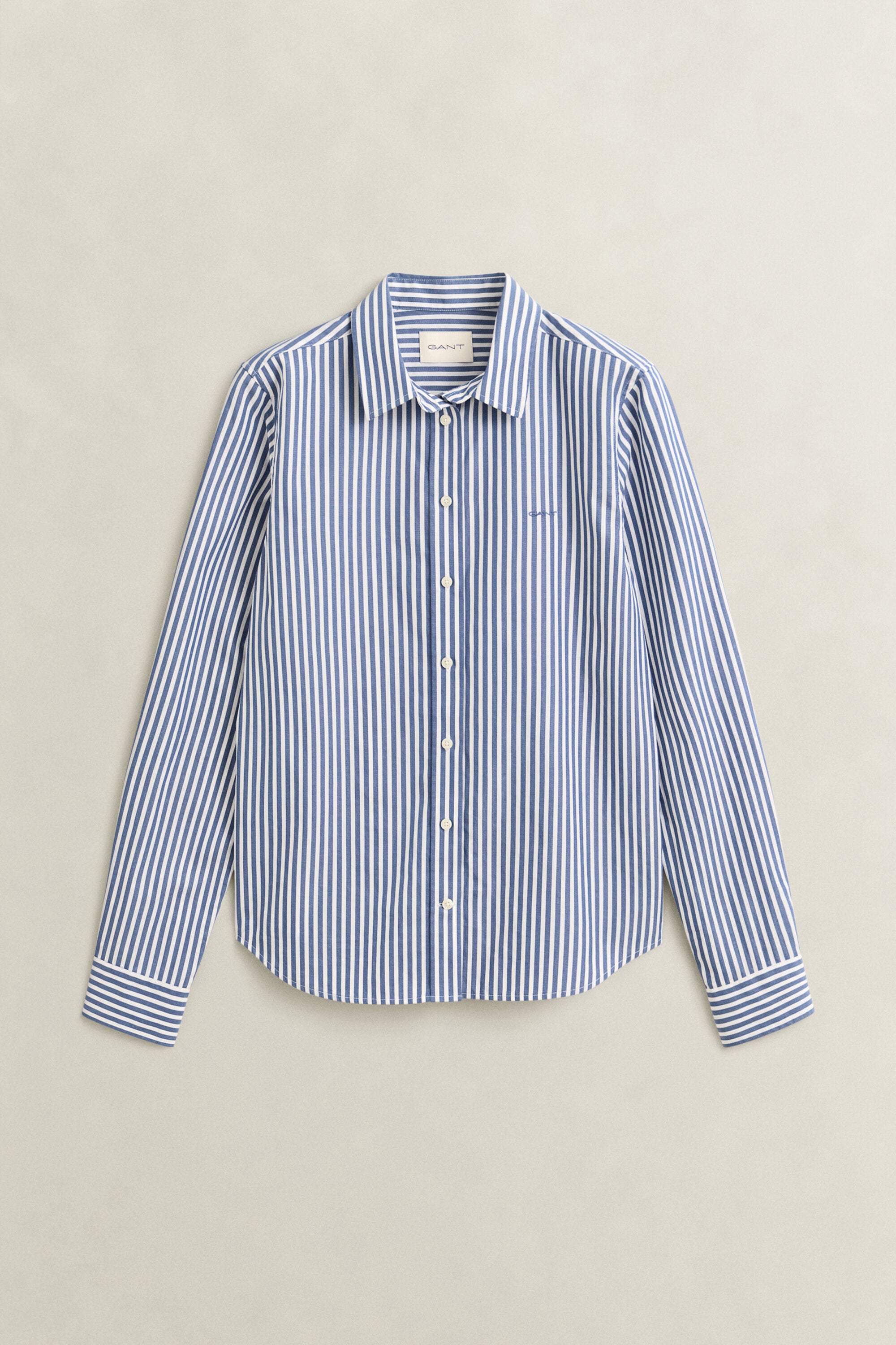 Chemise regular en popeline à rayures classique
