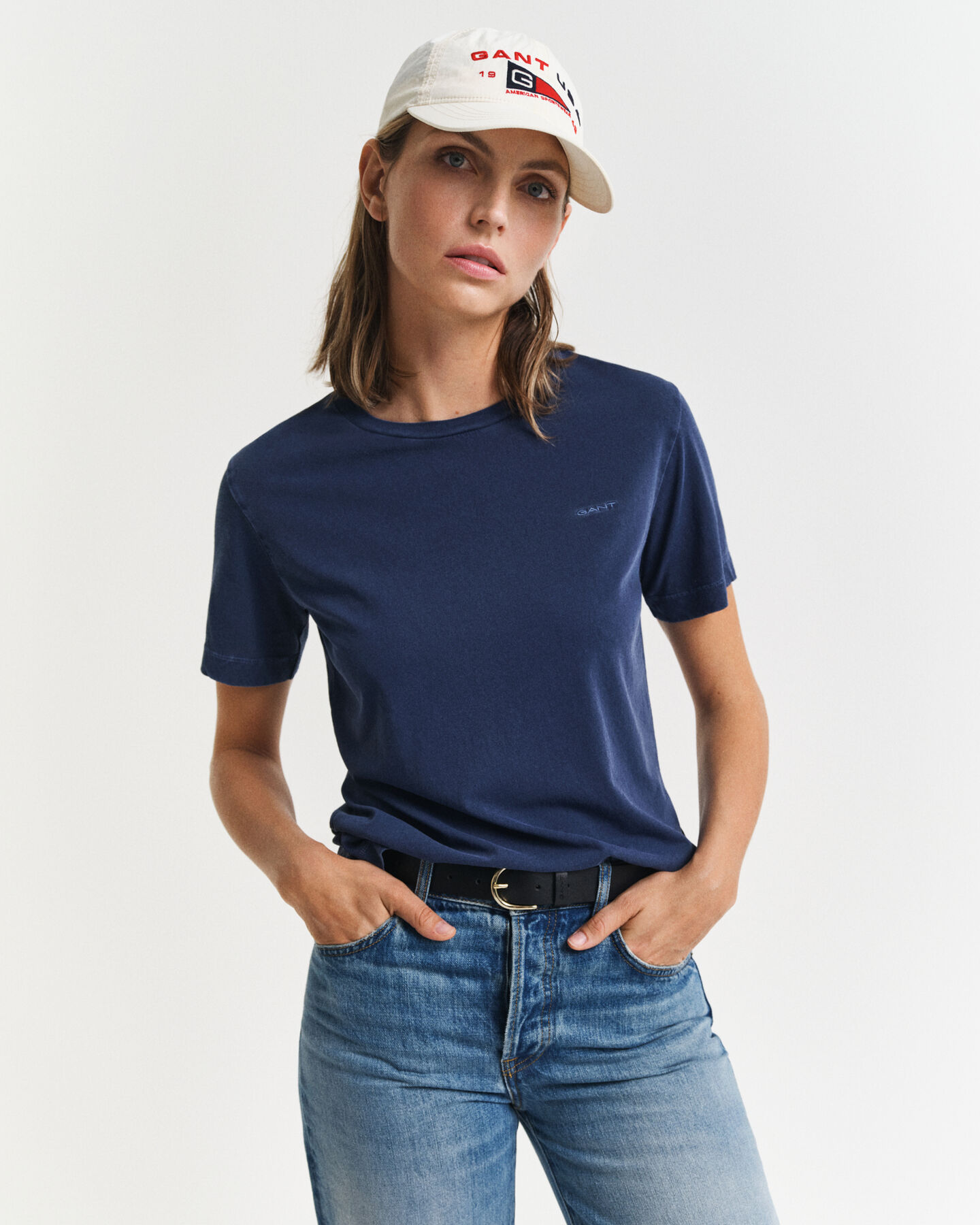 T-shirt à col rond Sunfaded