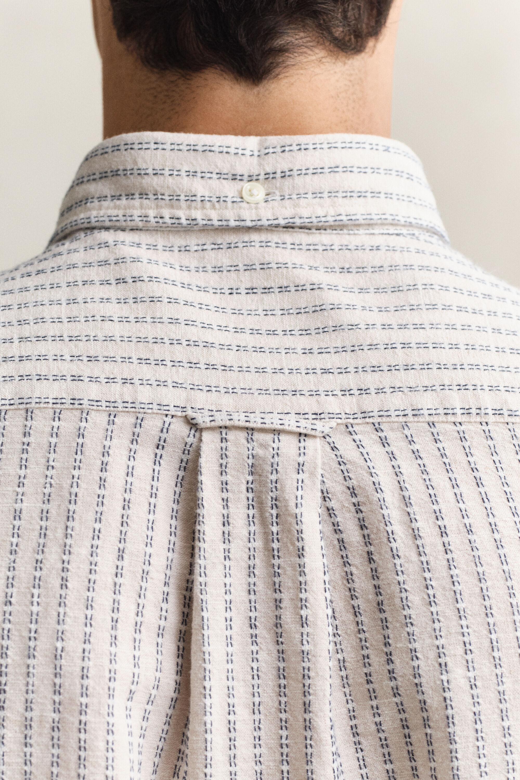 Chemise en lin mélangé à rayures