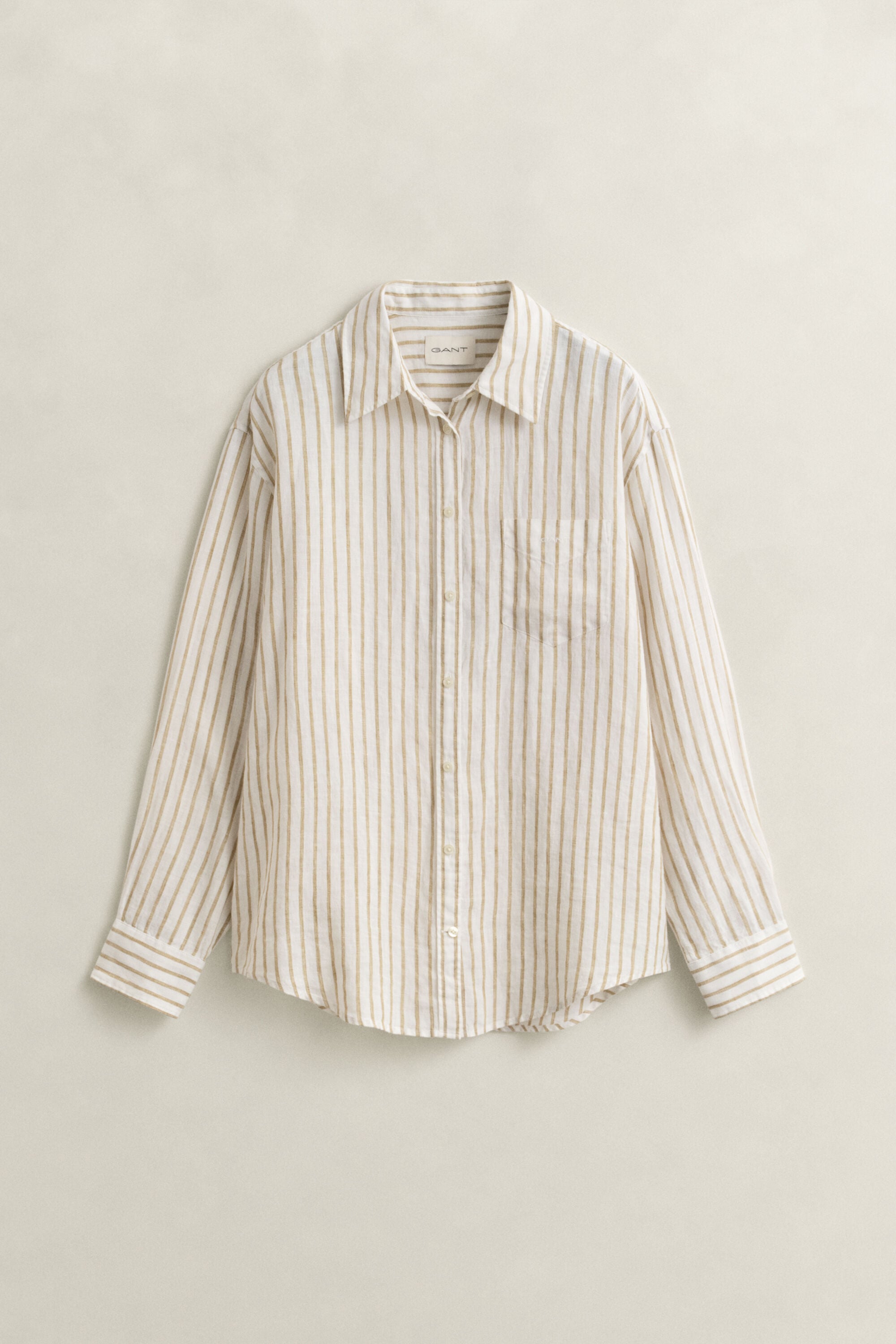 Chemise relaxed fit en lin à rayures