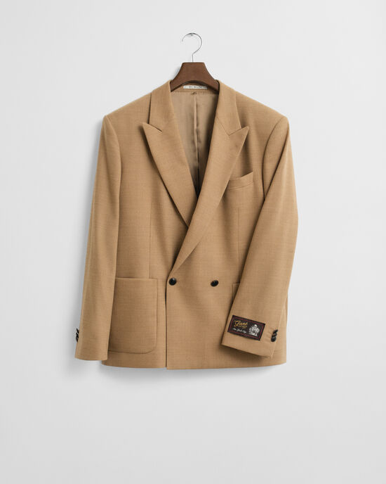 Veste blazer Club en flanelle camel