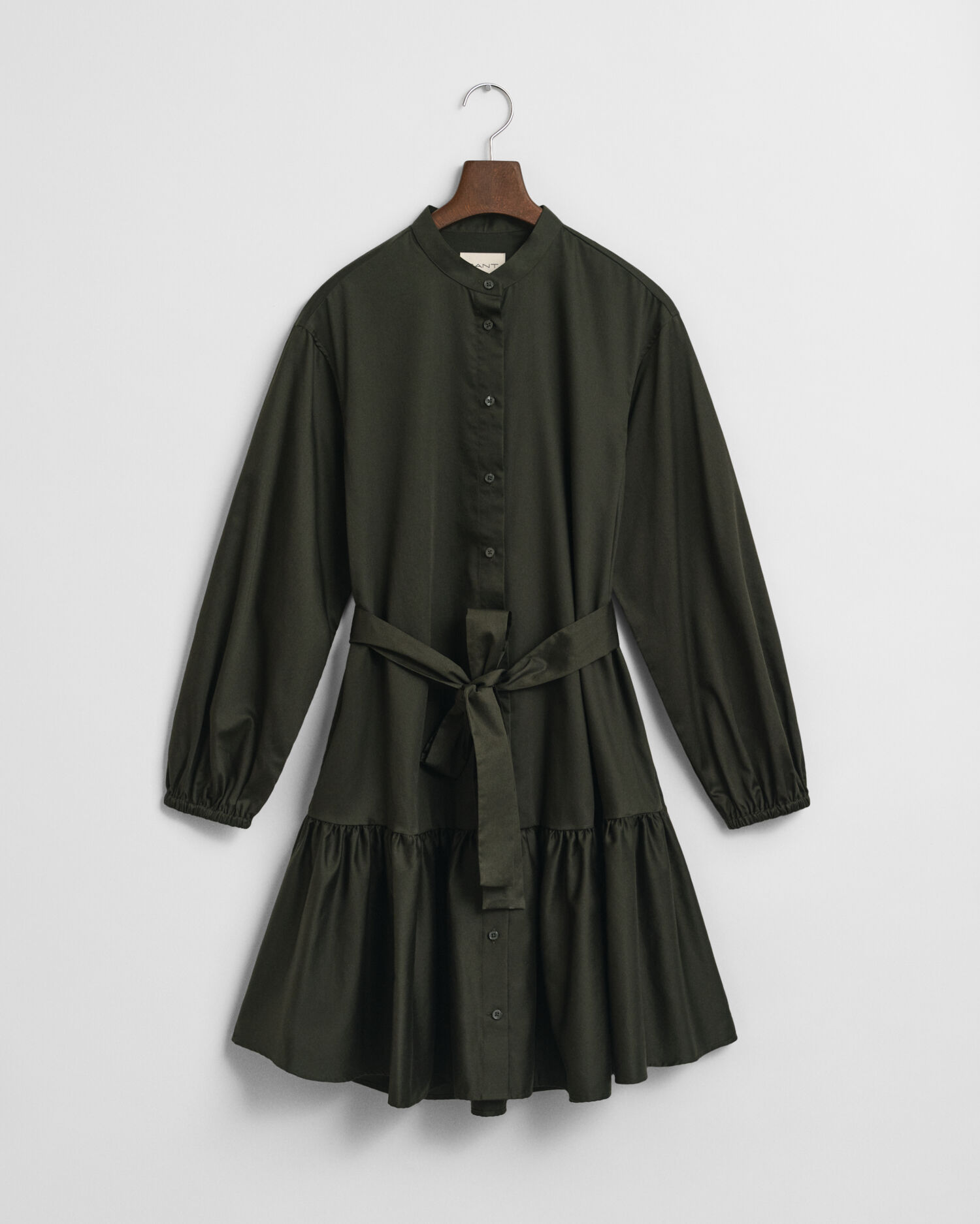 Robe en satin de coton à manches longues