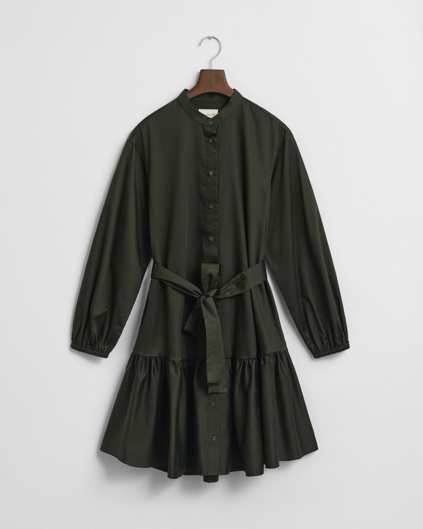 Robe en satin de coton à manches longues