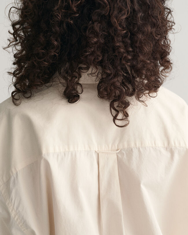 Chemise ultra-ample en popeline compacte