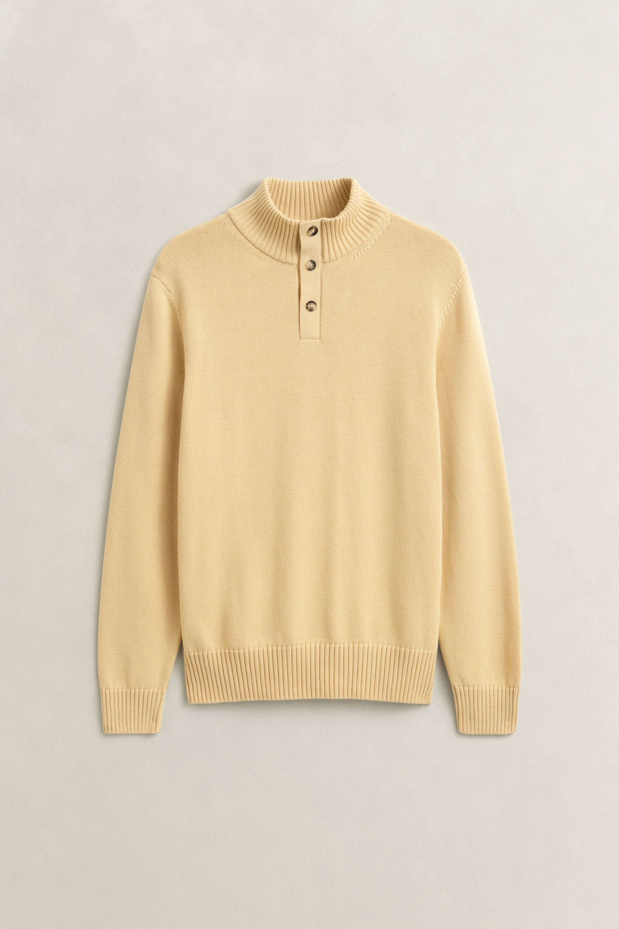 Pull à col boutonné en coton Supima