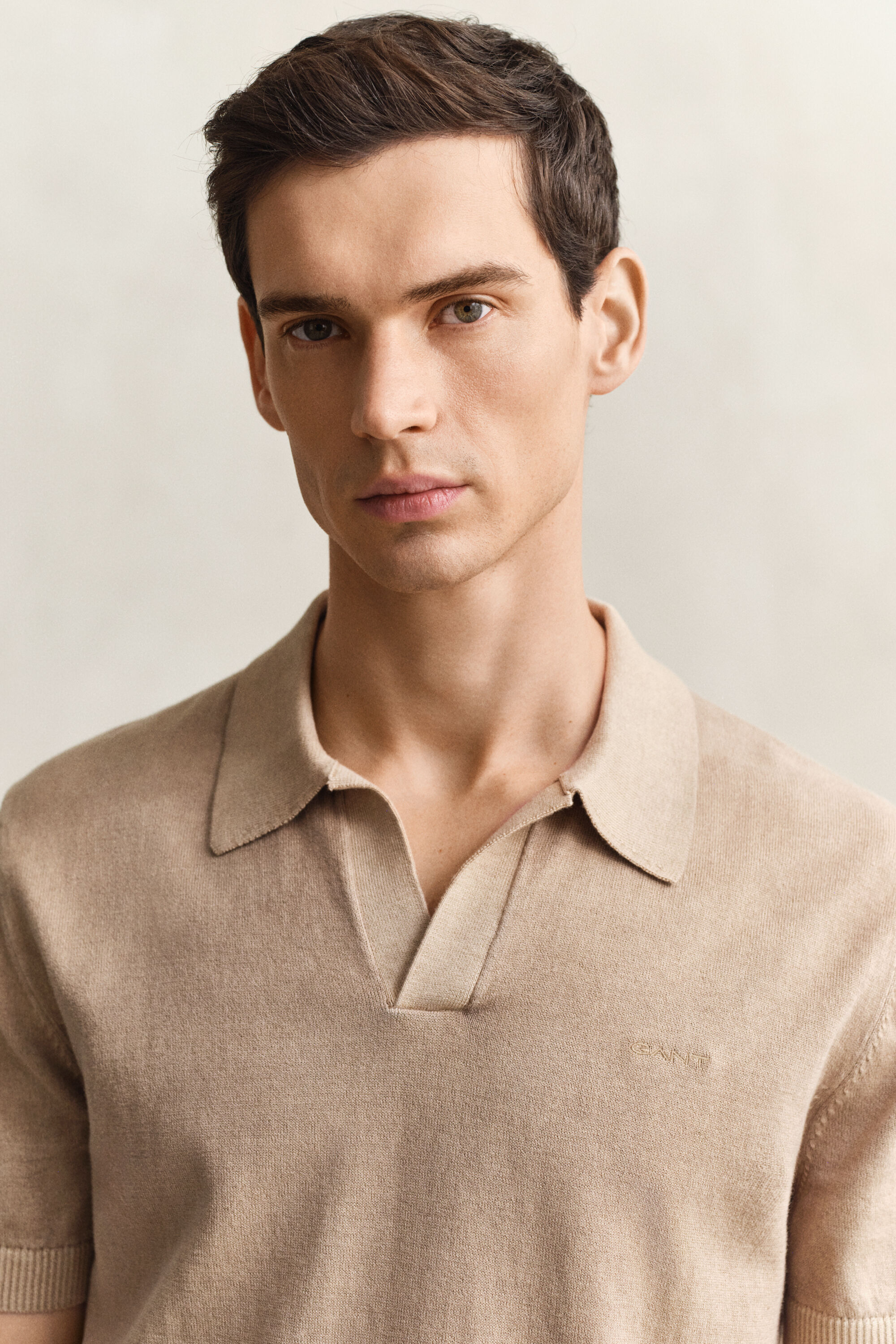 Pull façon polo effet délavé