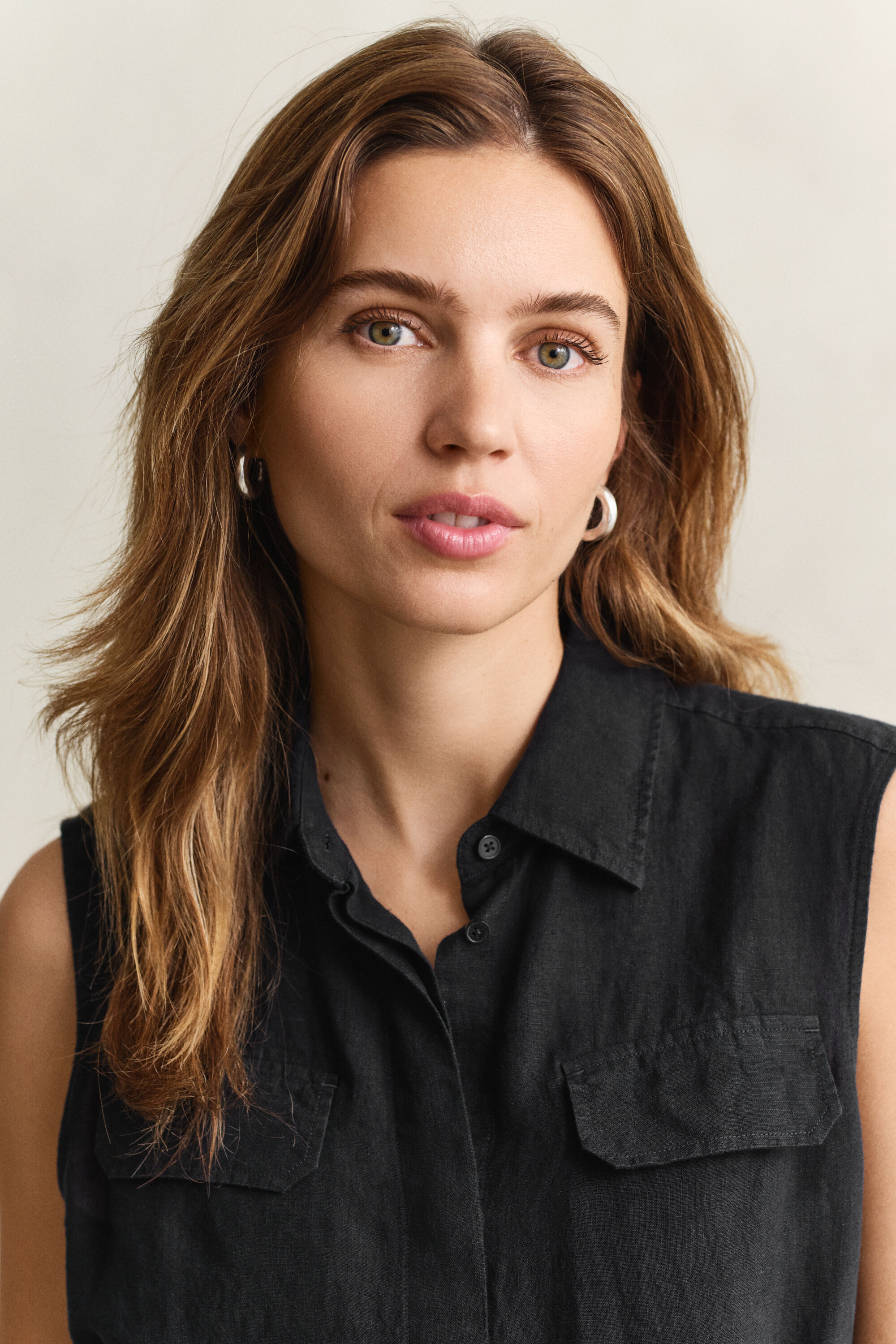 Robe sans manches en lin