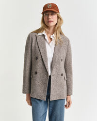 Veste blazer coupe regular en laine texturée