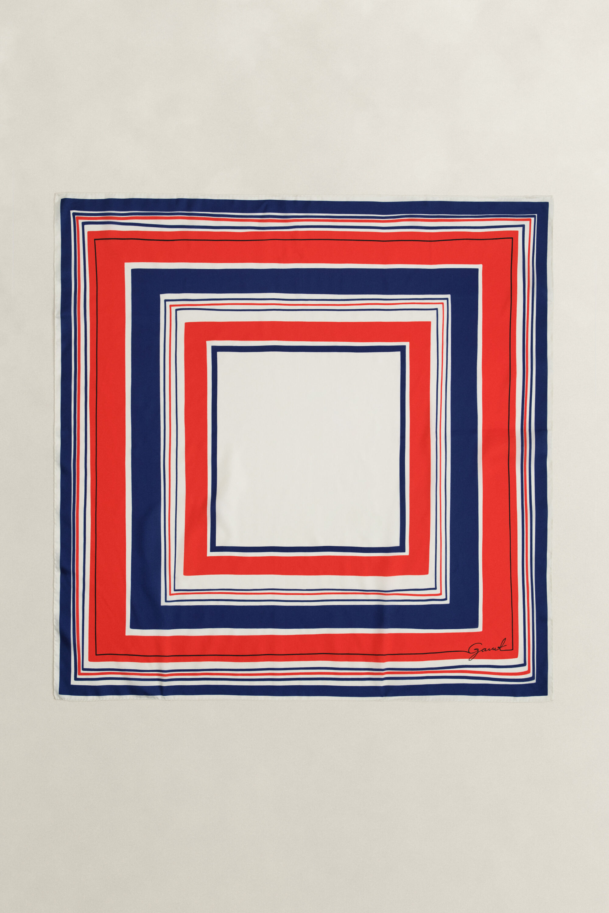 Foulard en soie à rayures marinières