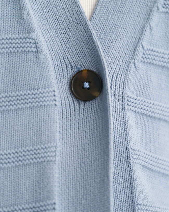 Cardigan en coton à rayures Tonal