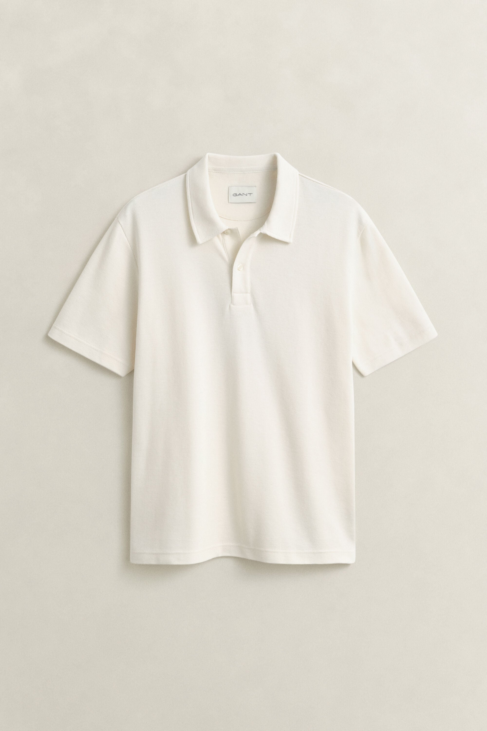 Polo à texture gaufrée