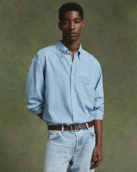 Chemise coupe ultra-ample indigo Luxury