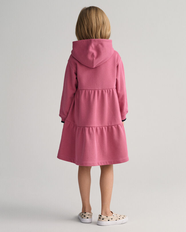 Robe sweat &agrave; capuche avec volants GANT USA Girls