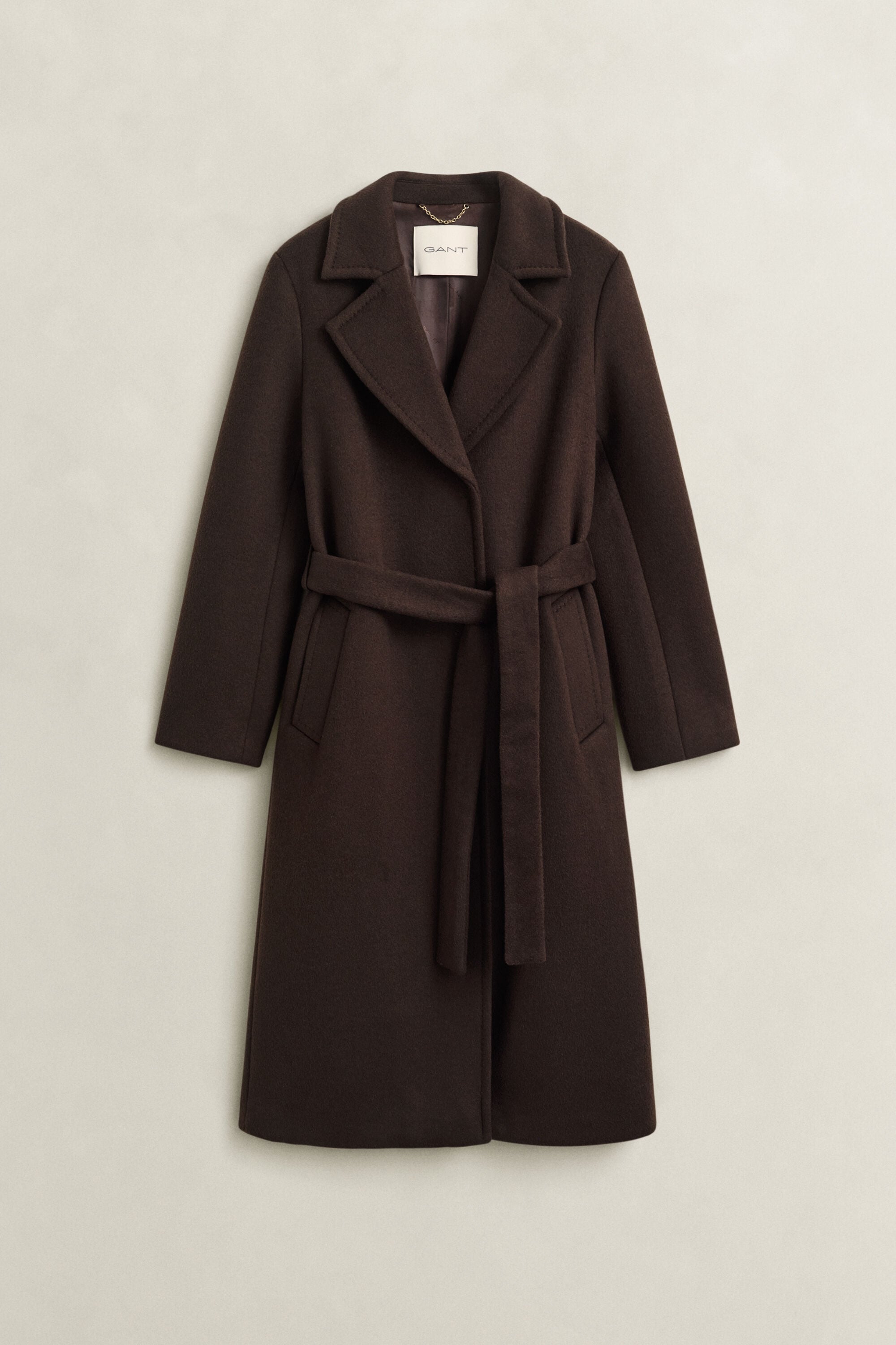 Manteau en laine mélangée avec ceinture
