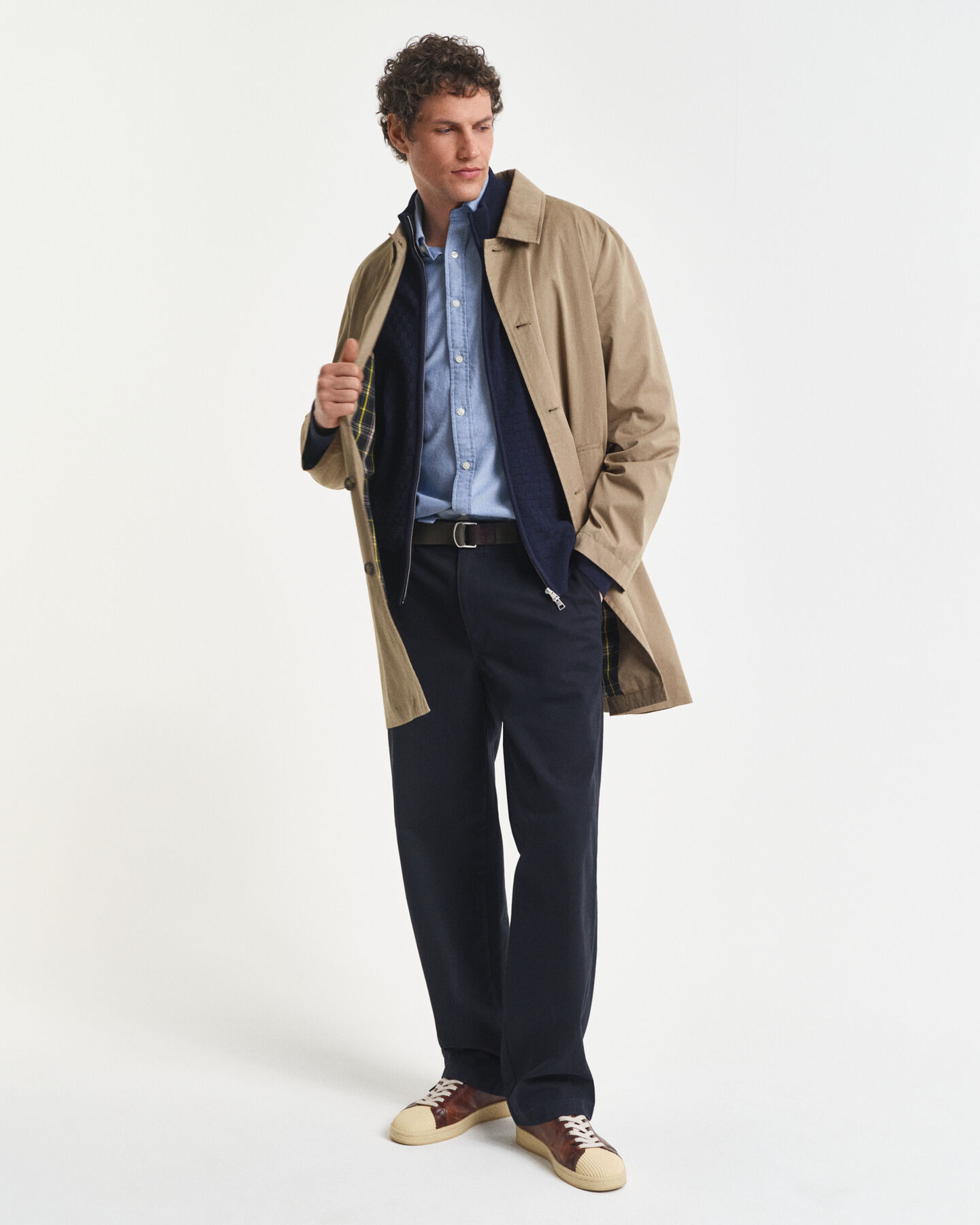 Pull zippé texturé