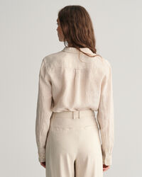 Chemise regular fit en chambray de lin