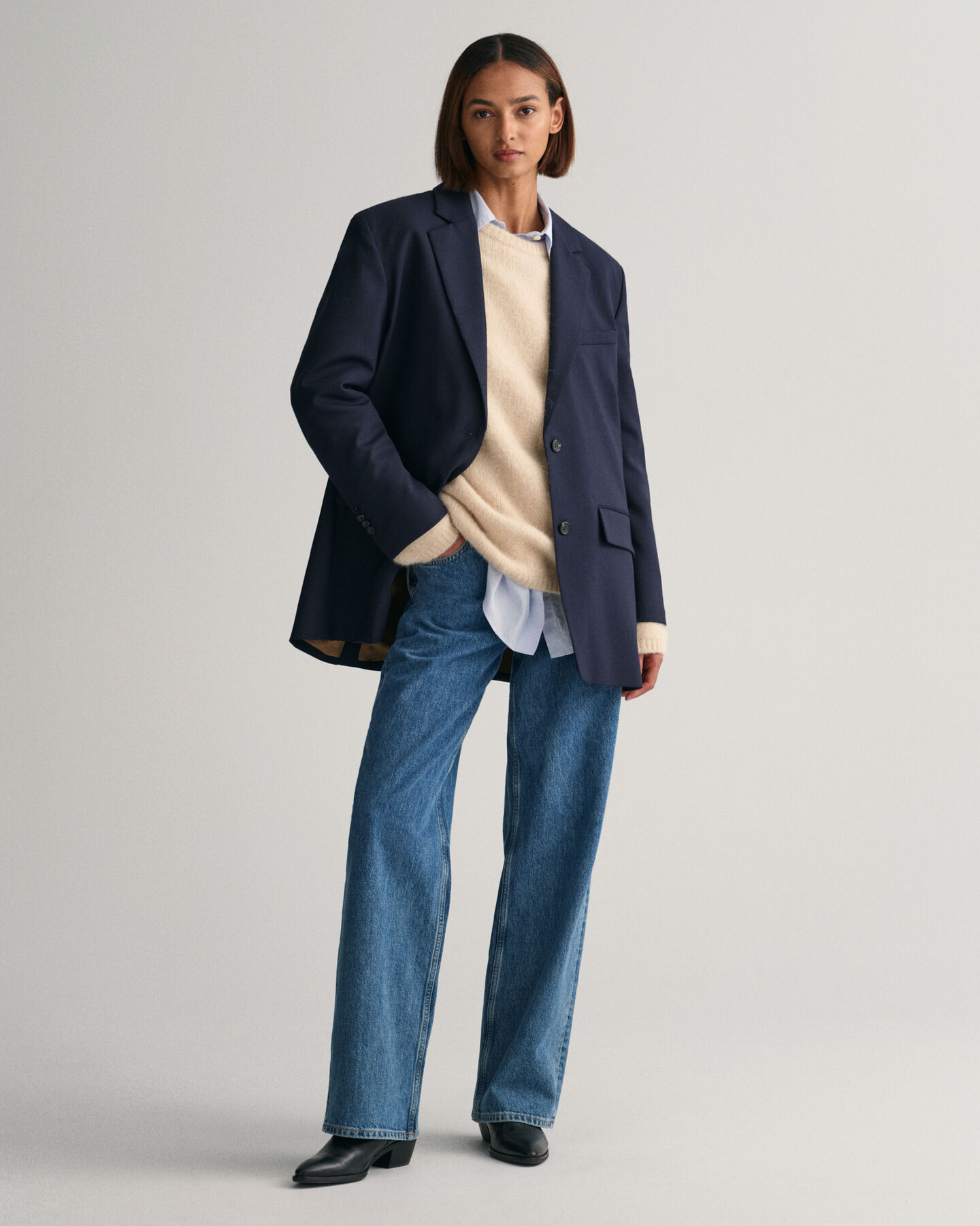 Pull ras du cou Hairy Textured