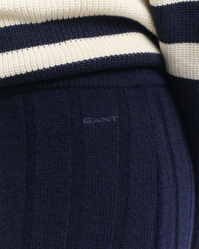 Jupe en laine à côtes larges