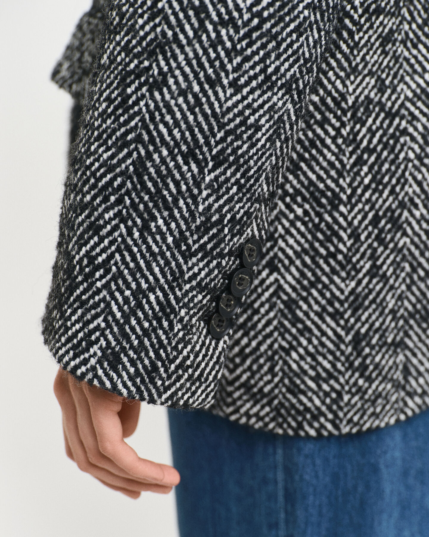 Veste blazer relaxed fit à chevrons