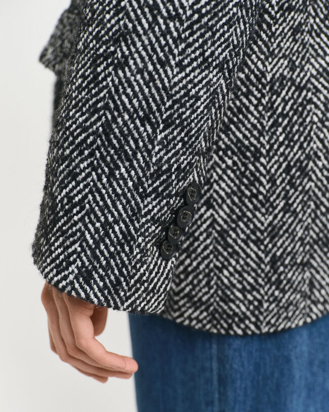 Veste blazer relaxed fit à chevrons