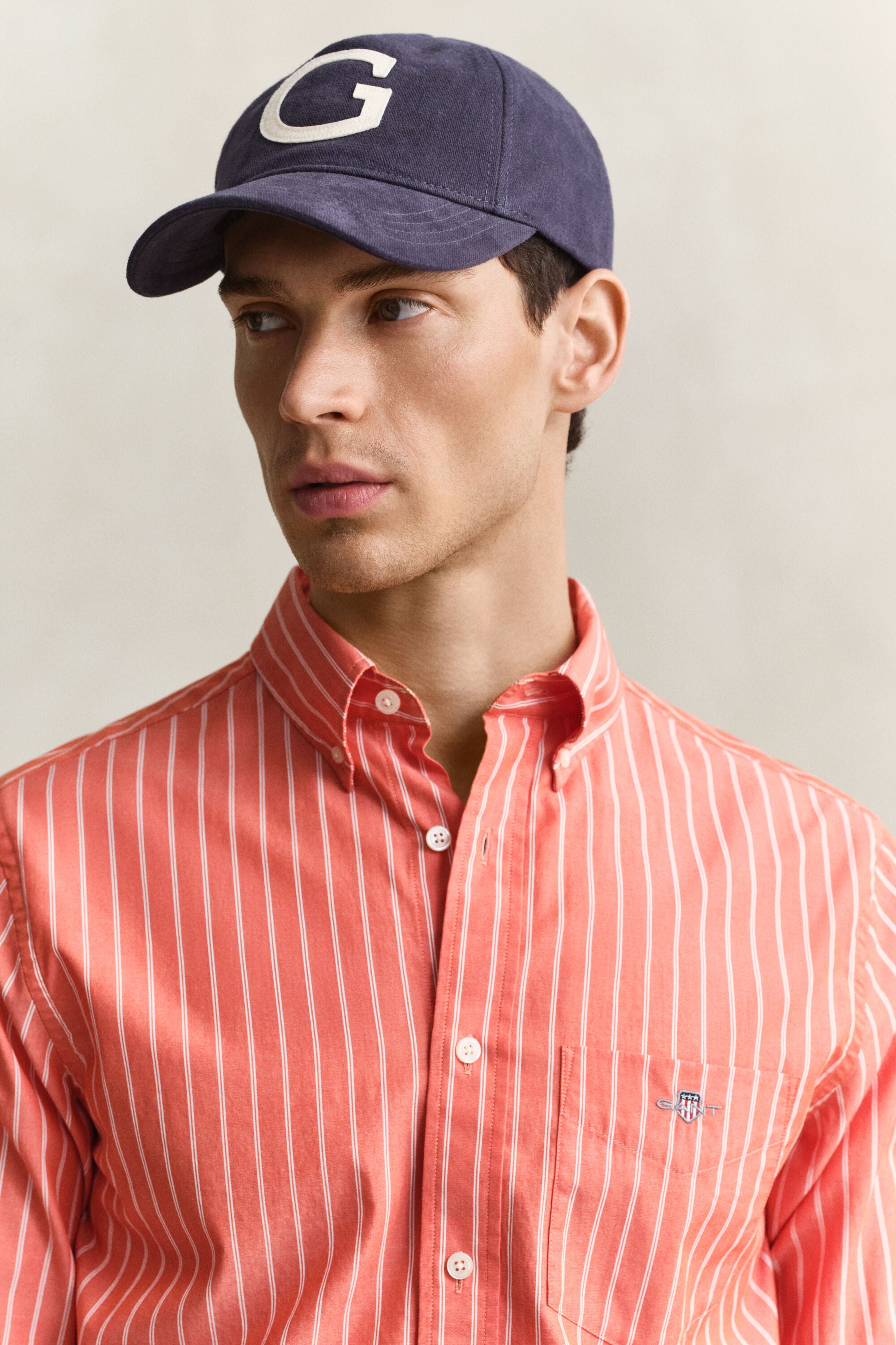 Chemise en popeline à rayures classique