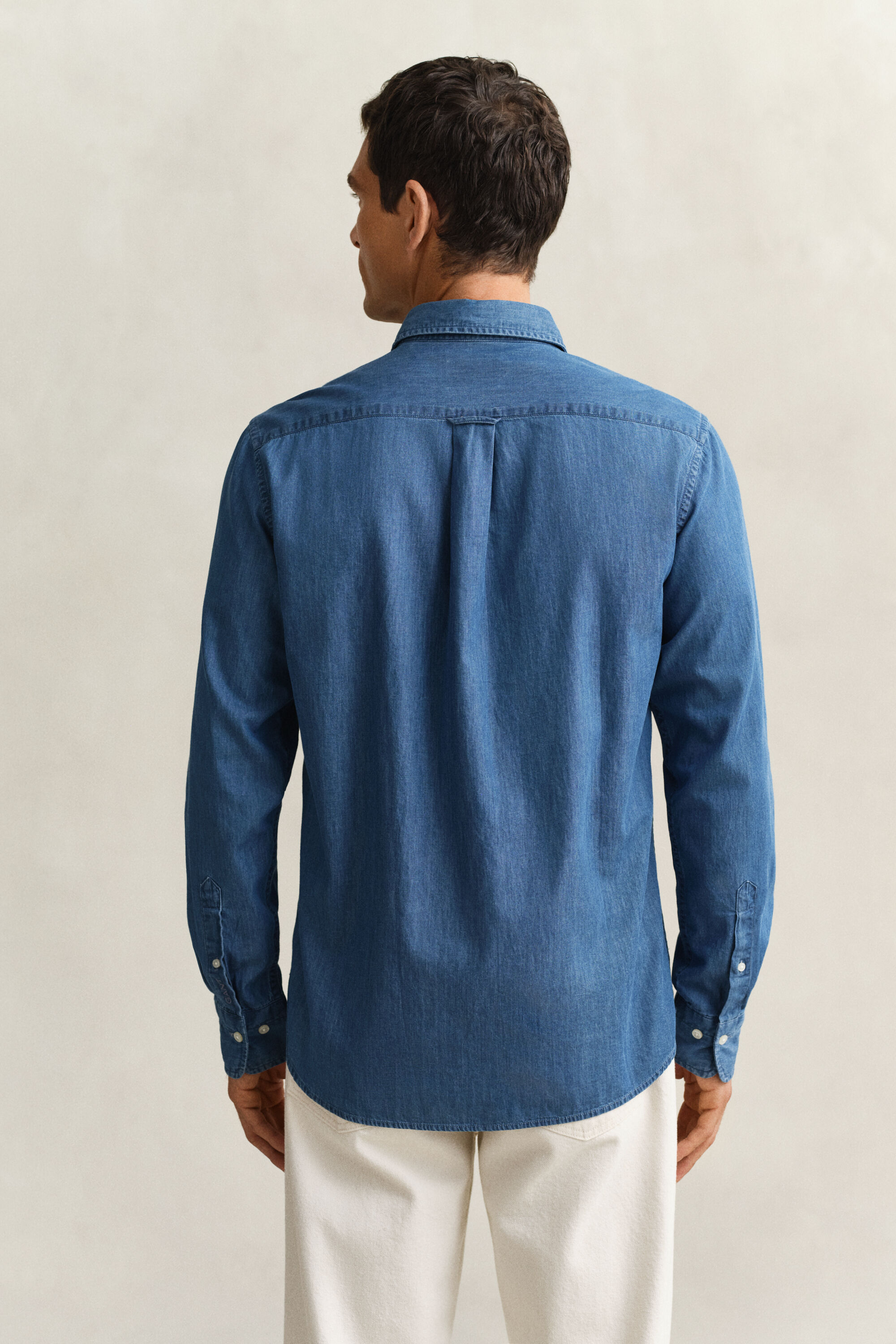 Chemise en sergé indigo