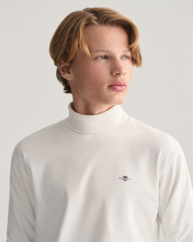 Haut col roul&eacute; &agrave; manches longues Shield Teens