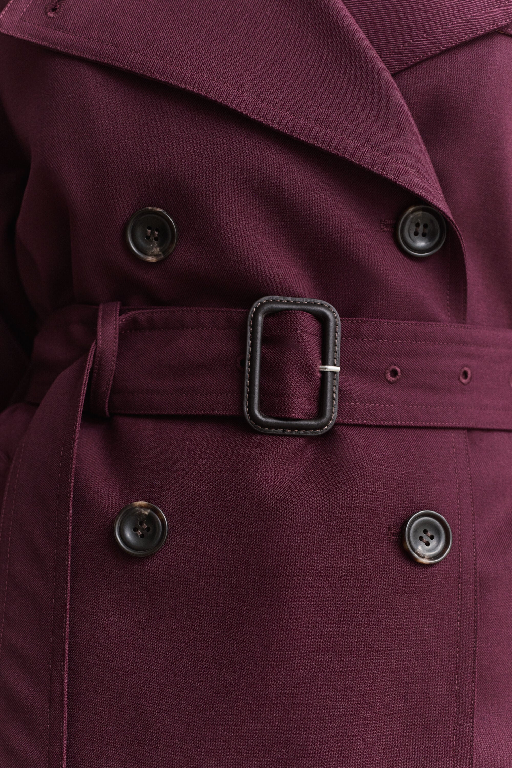 Trench-coat en laine mélangée