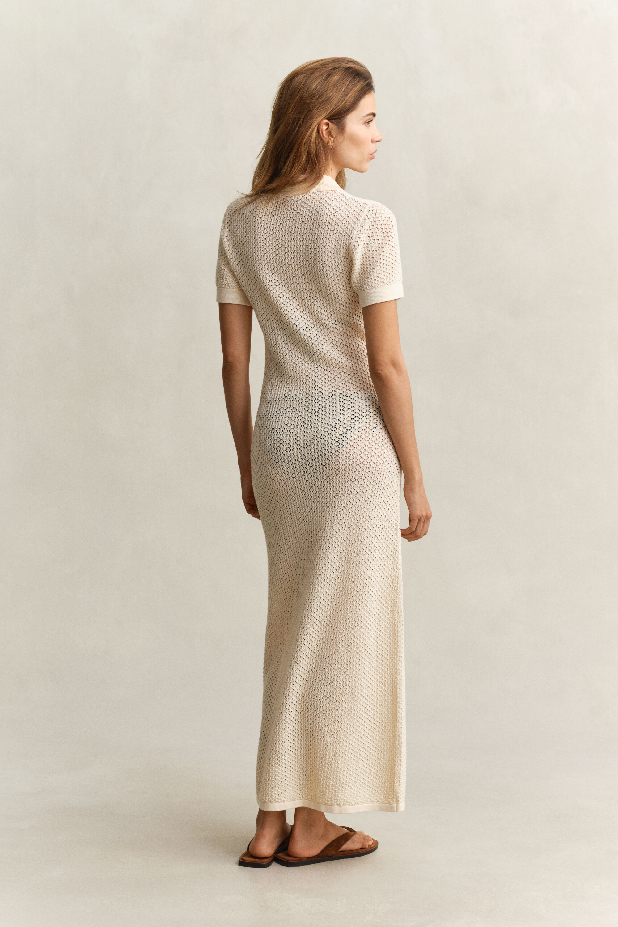 Robe rugger en maille ajourée