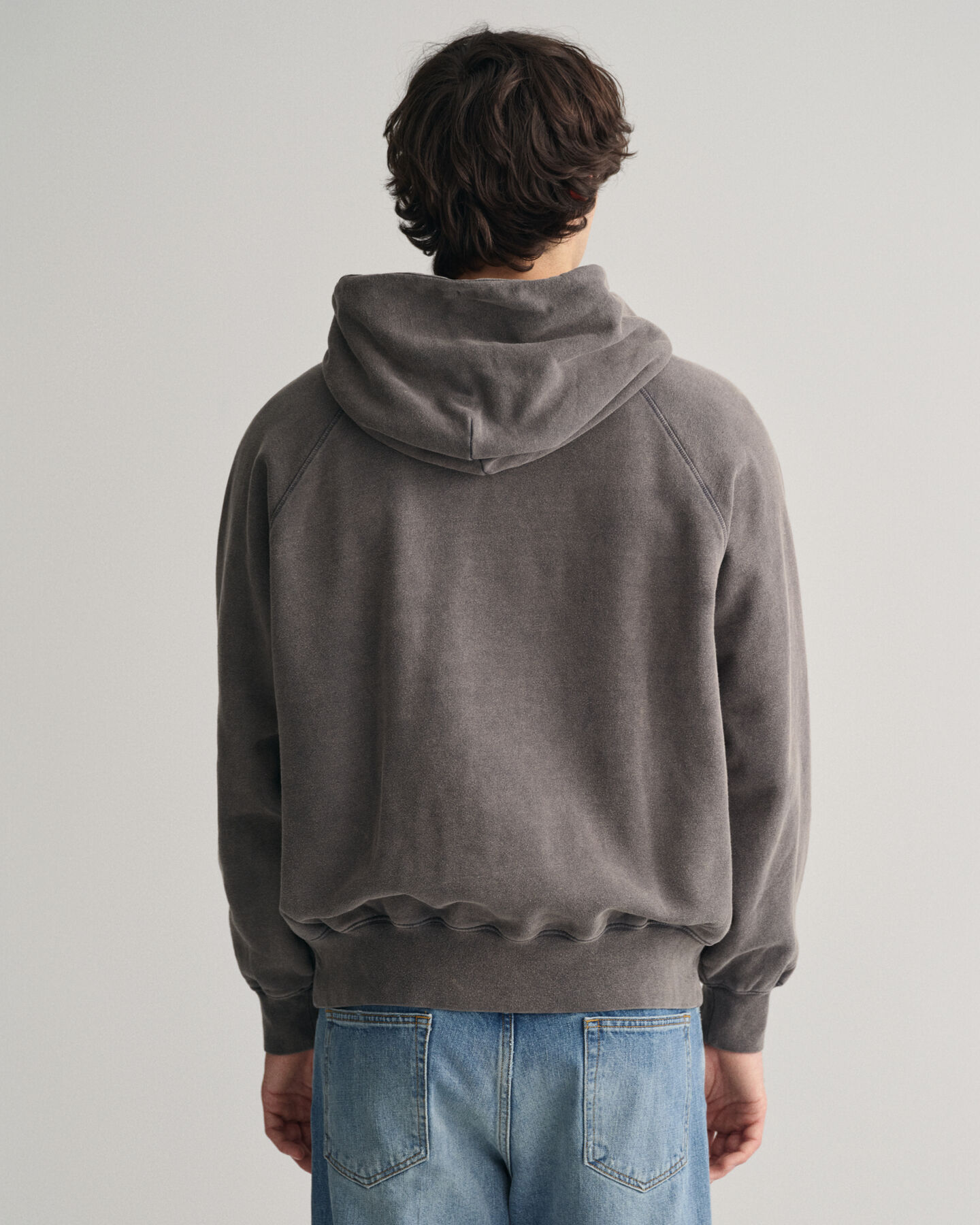 Sweat &agrave; capuche &agrave; d&eacute;lavage vintage