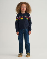 Cardigan en maille à cœurs Girls