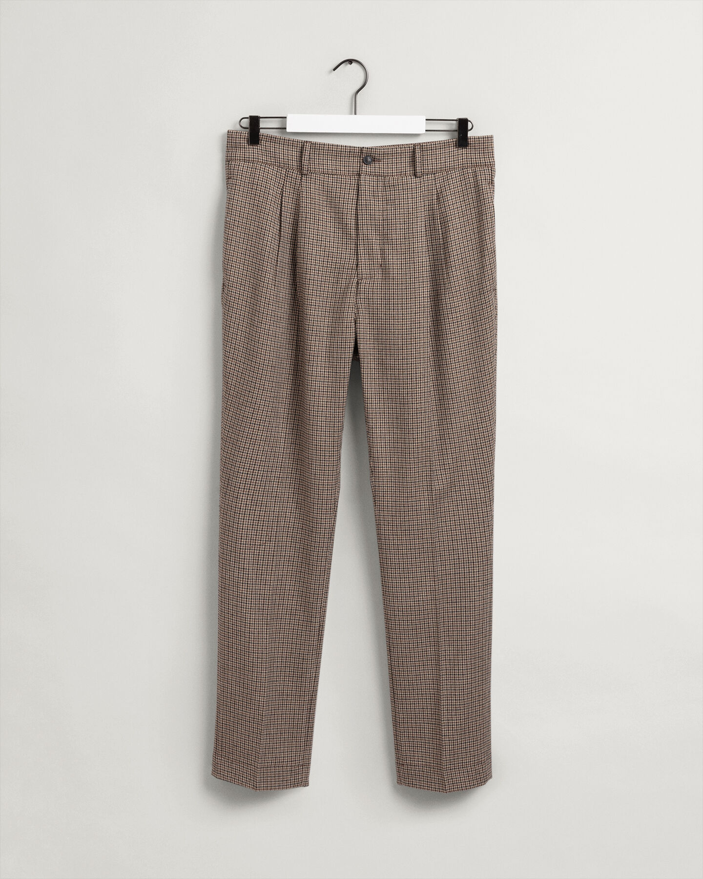 Pantalon de costume plissé à carreaux