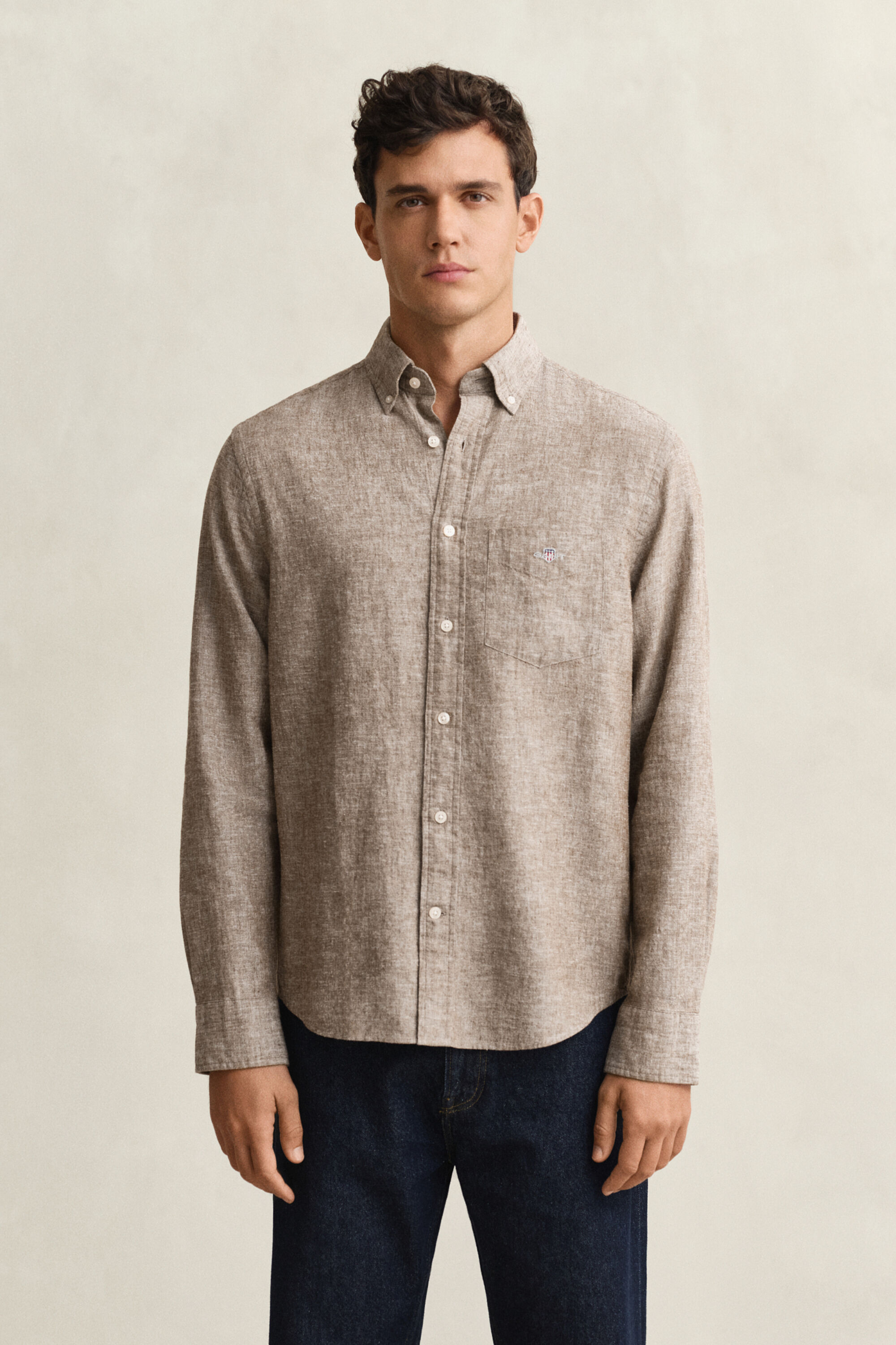 Chemise en lin mélangé