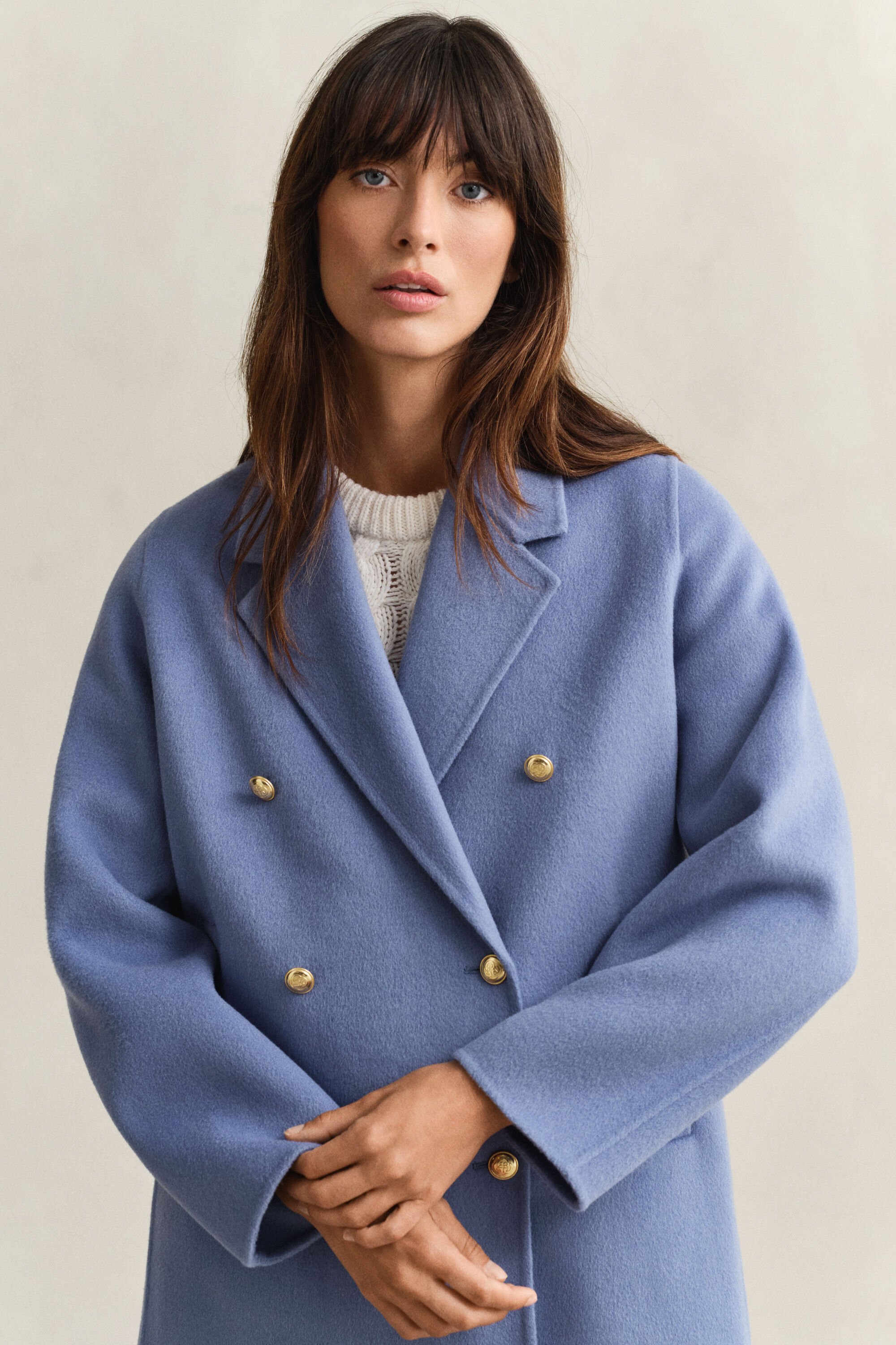 Caban surpiqué à la main