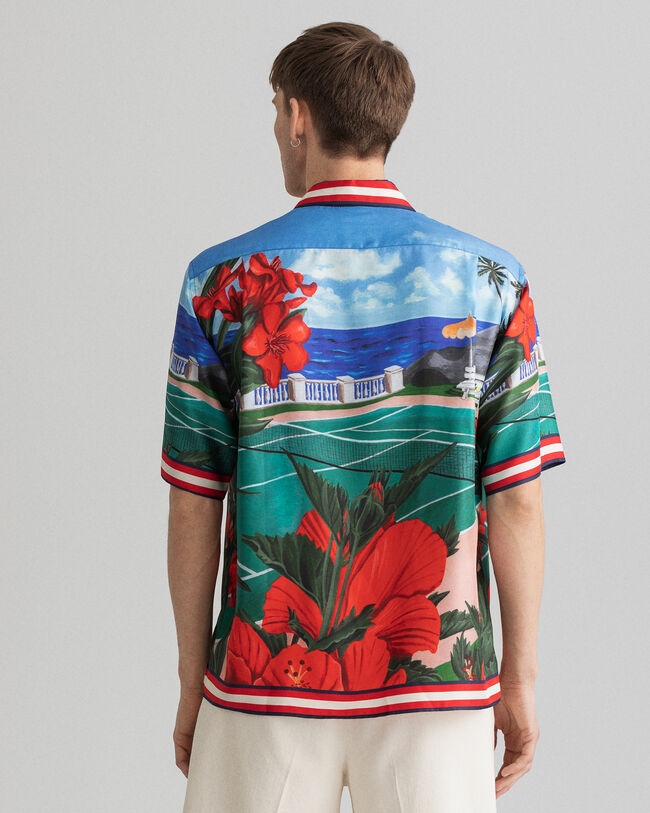 Chemise relaxed fit en soie à manches courtes Scenery