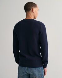 Pull ras du cou en coton Micro Textured