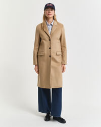 Manteau ajusté classique en laine mélangée