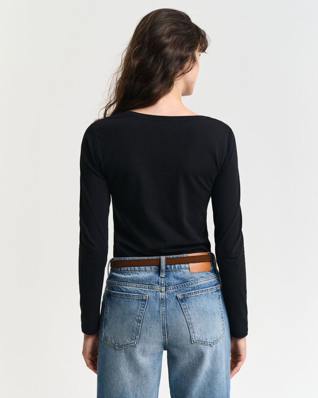 Haut à encolure dégagée et manches longues