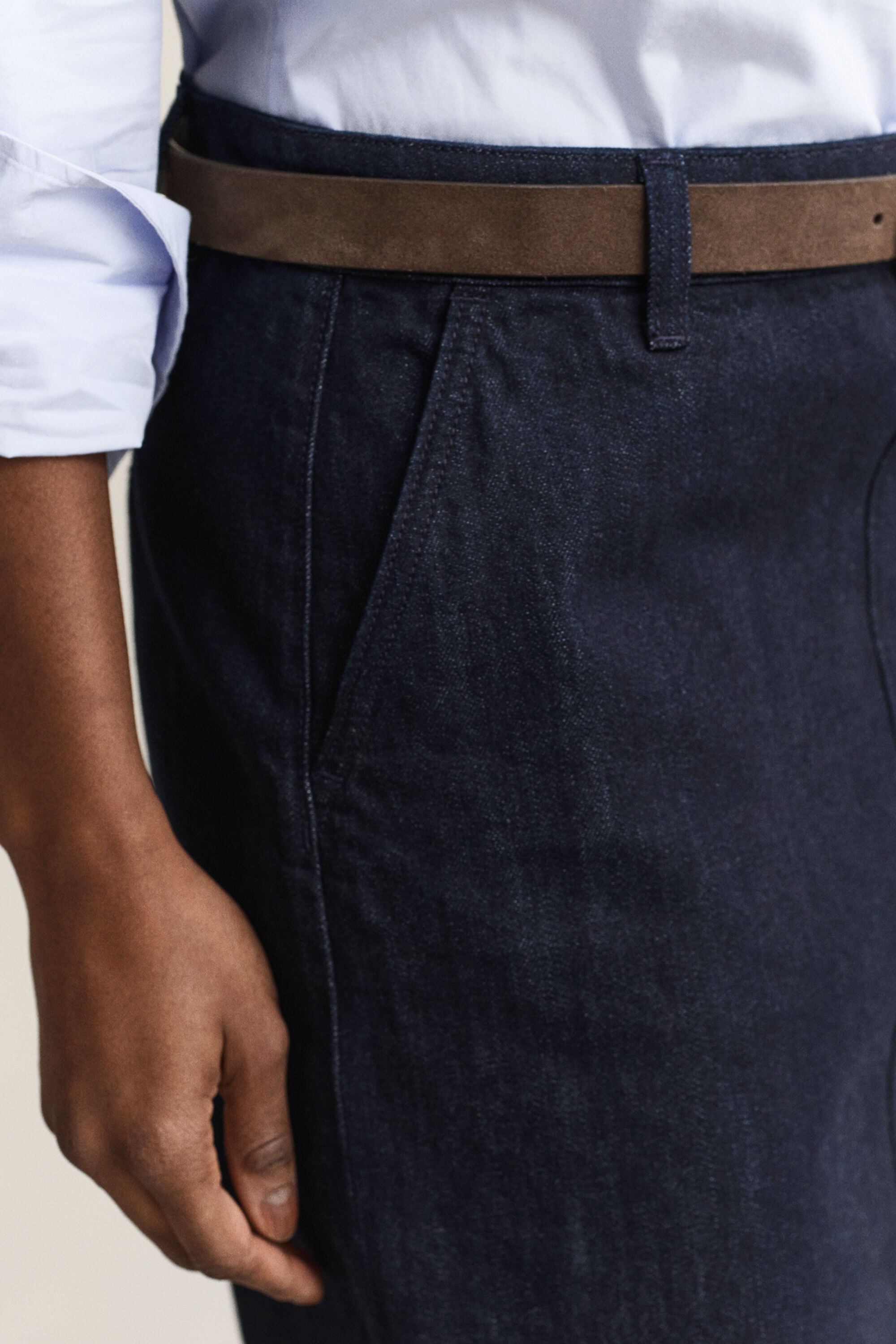 Jupe crayon en denim