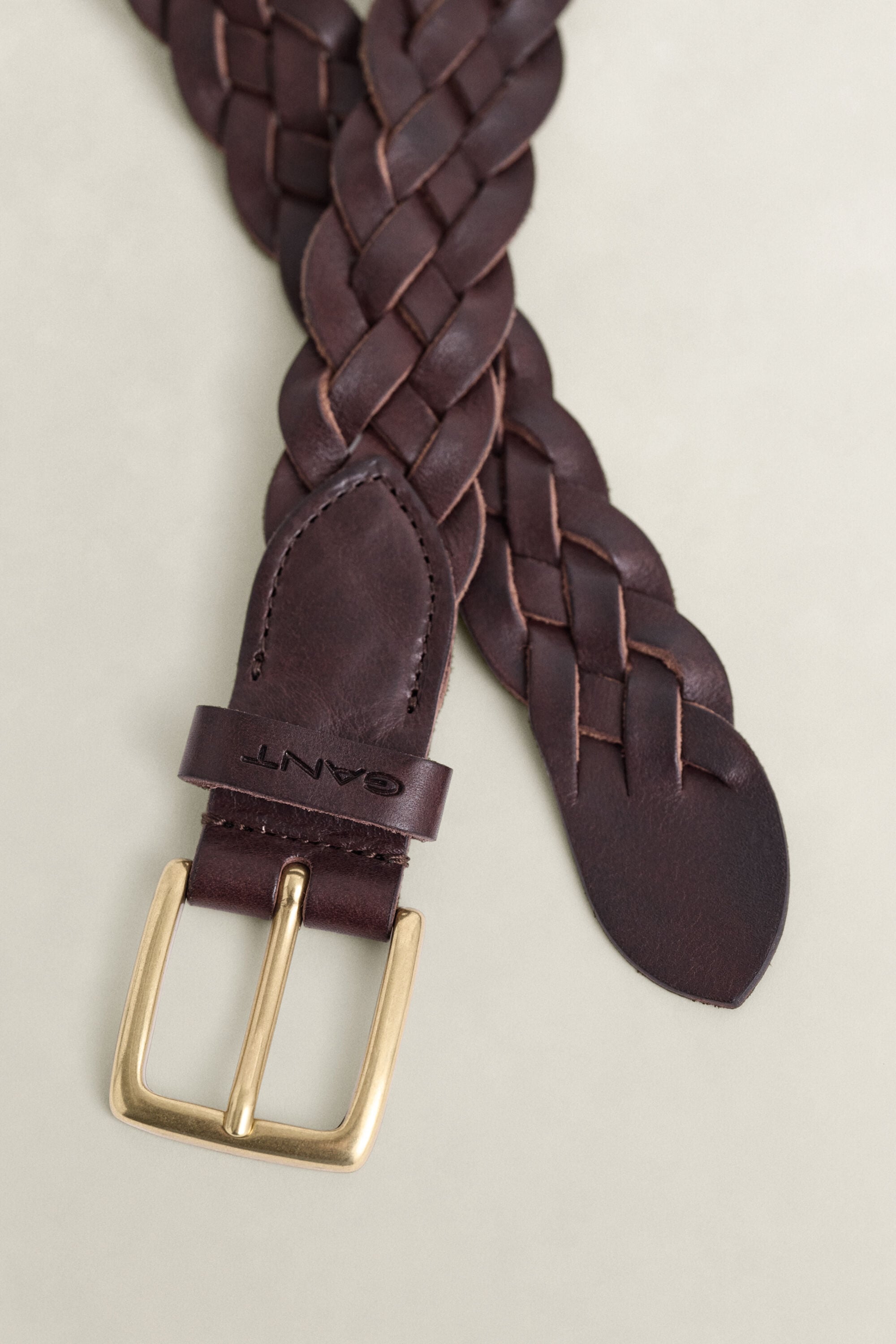 Ceinture en cuir tressé