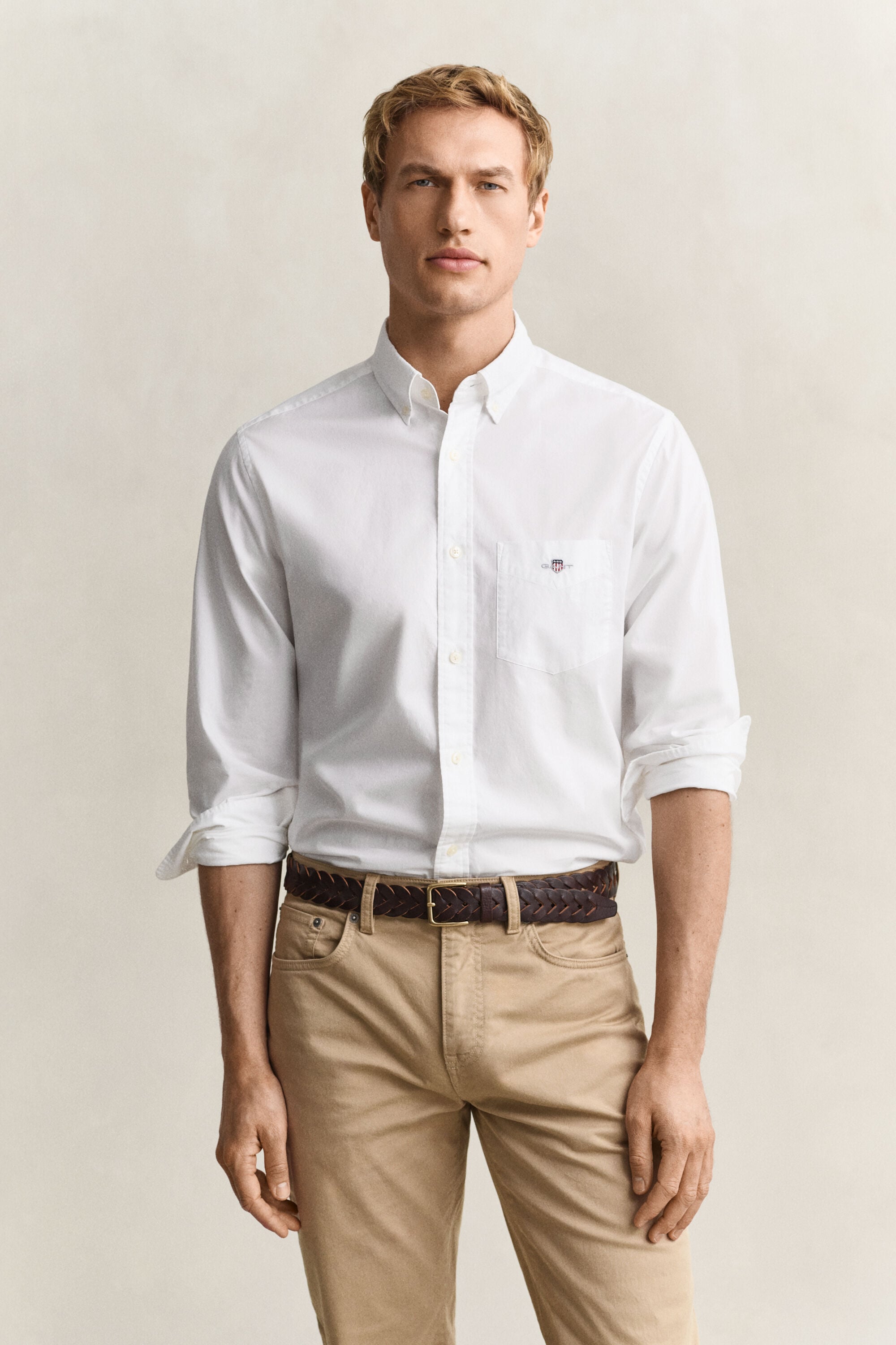 Chemise regular classique en popeline