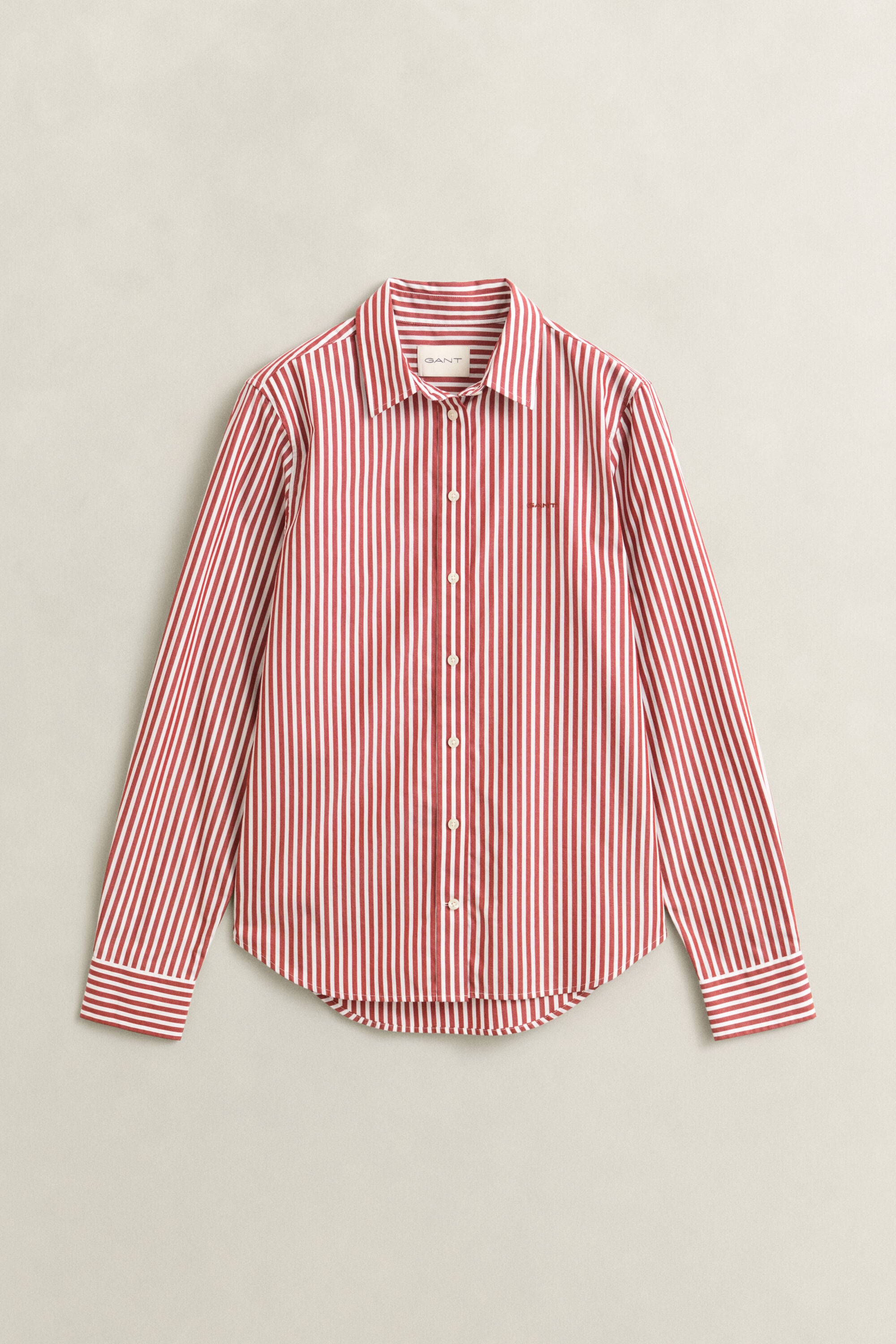 Chemise classique coupe regular en popeline à rayures