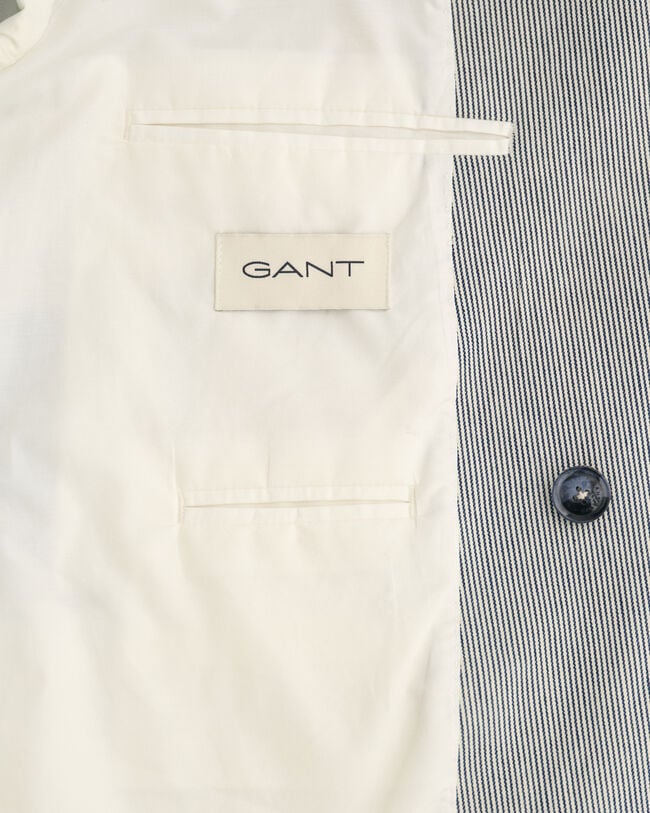 Veste blazer ultra-ample rayée à boutonnage croisé